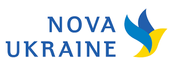 A picture shows a logo of ENGin supporter Nova Ukraine